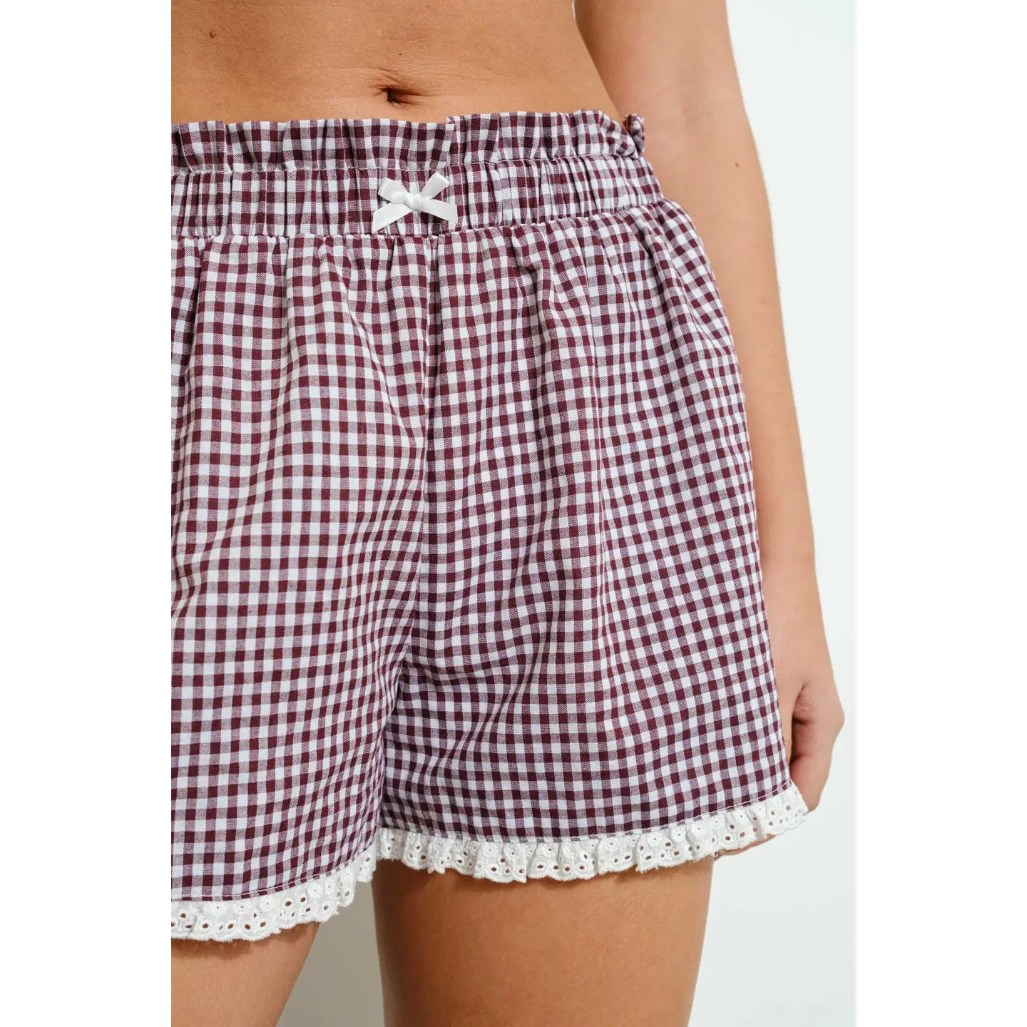 Plaid Ruffle Shorts