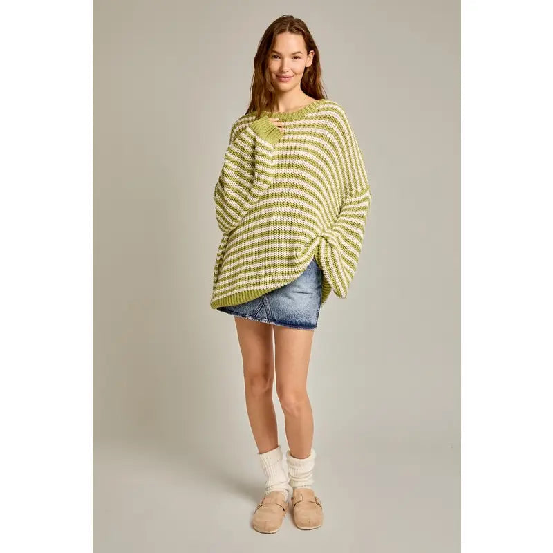 Greenie Stripe Sweater