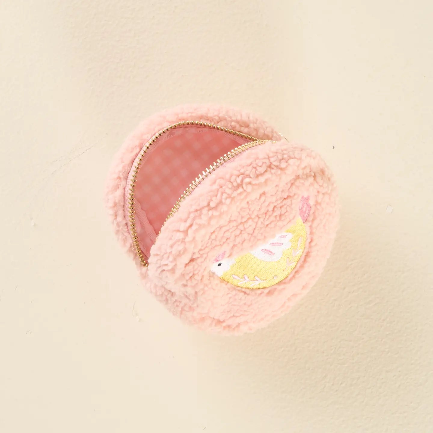 Teddy Pouch-Circle Spring Chicken