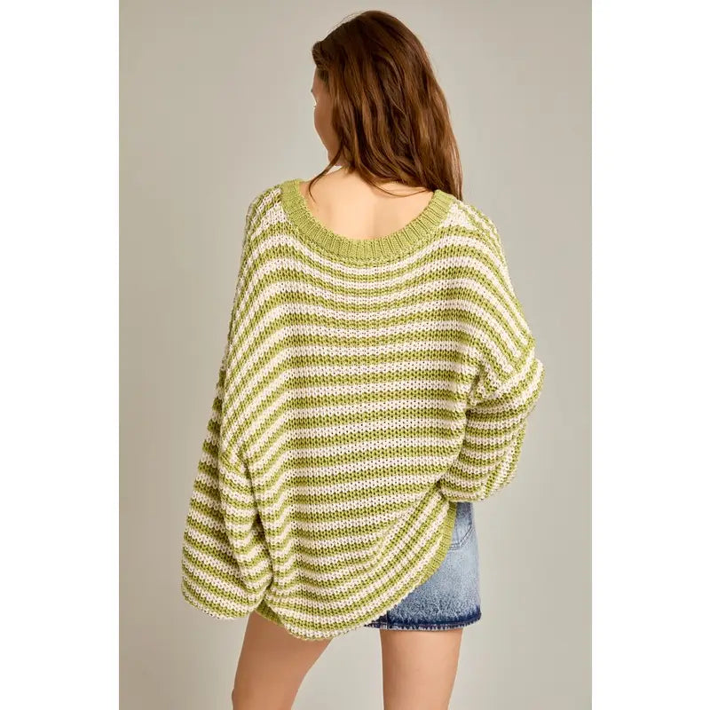 Greenie Stripe Sweater