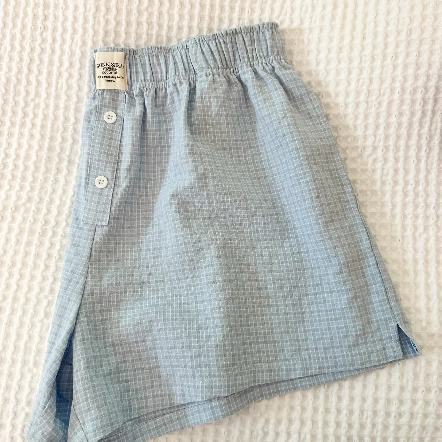 Everyday Boxer Shorts (Blue Gingham)