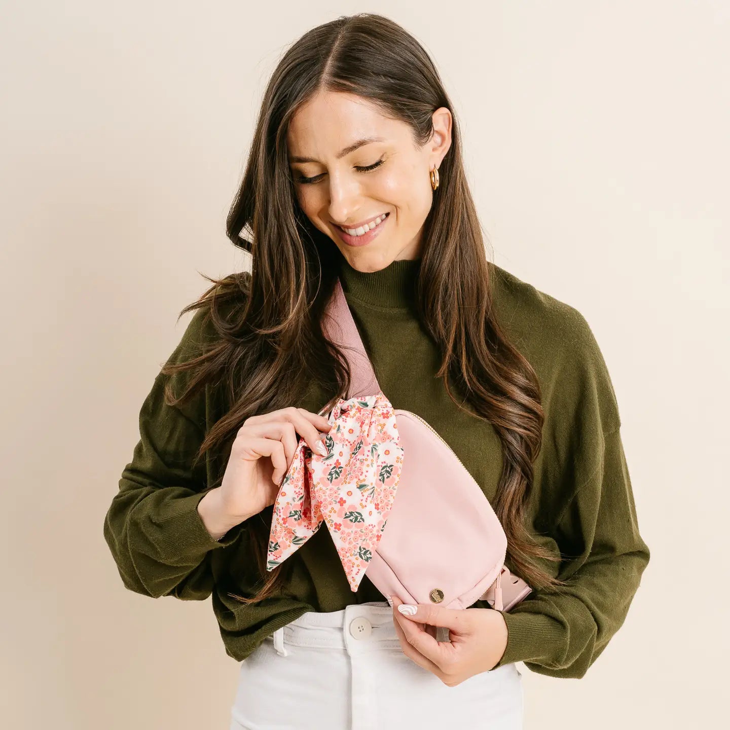 All You Need Belt Bag with Hair Scarf - Dusty Blush