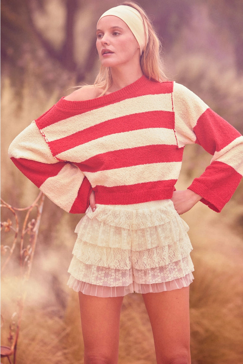 Ruffle Lace Shorties (Cream)