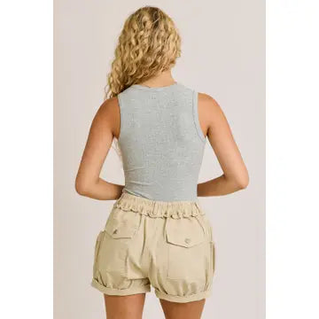 Round Neck Bodysuit (gray)