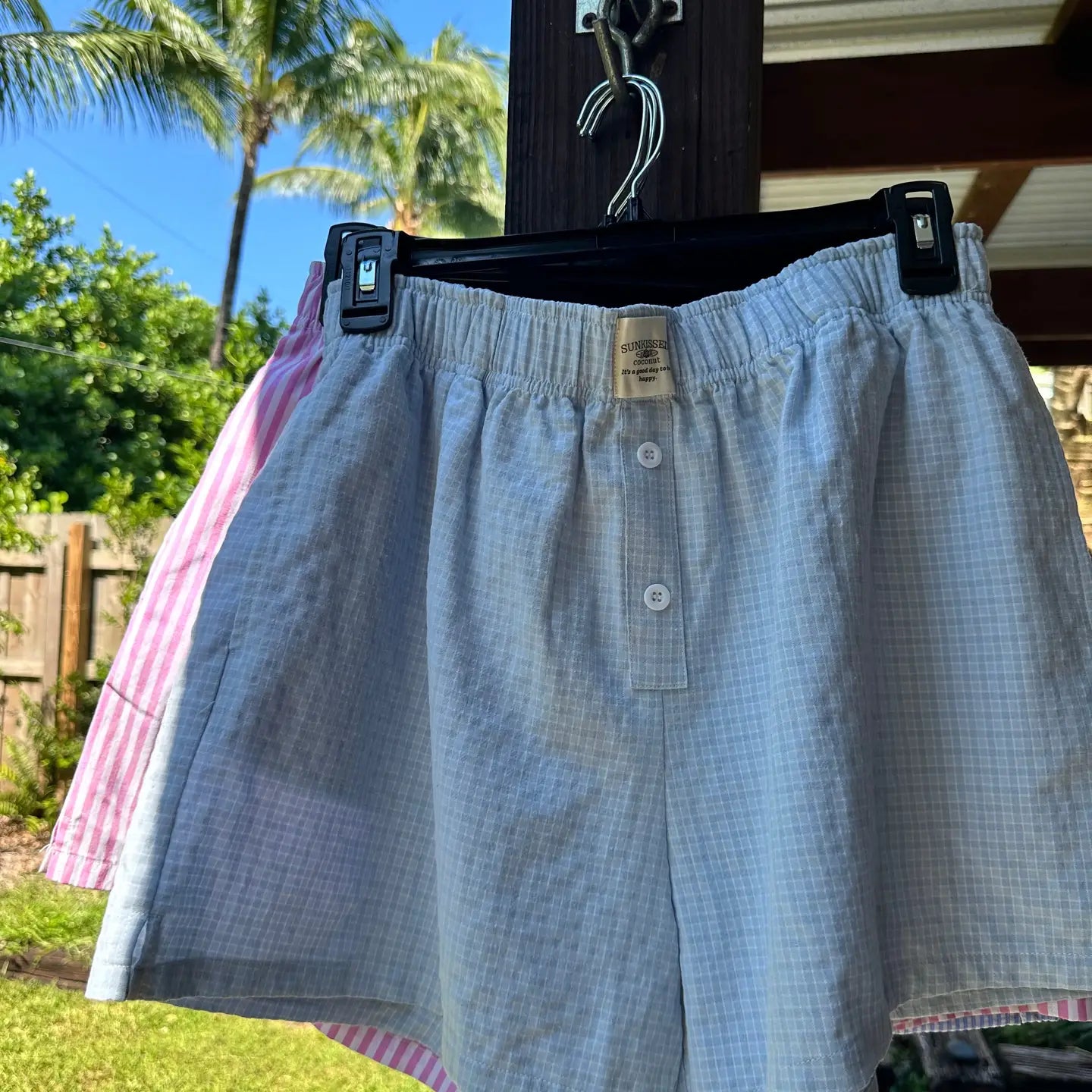 Everyday Boxer Shorts (Blue Gingham)