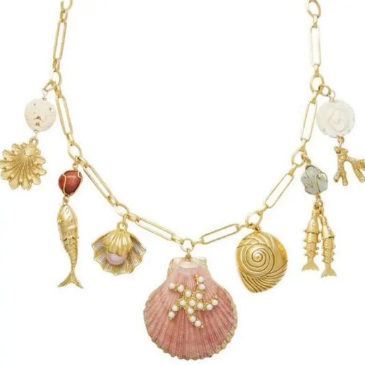 By the Bay-Shell Statement Necklace