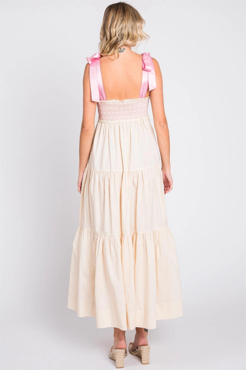 Sweet Cream Smocked Dress