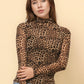 Cheetah Mesh Top