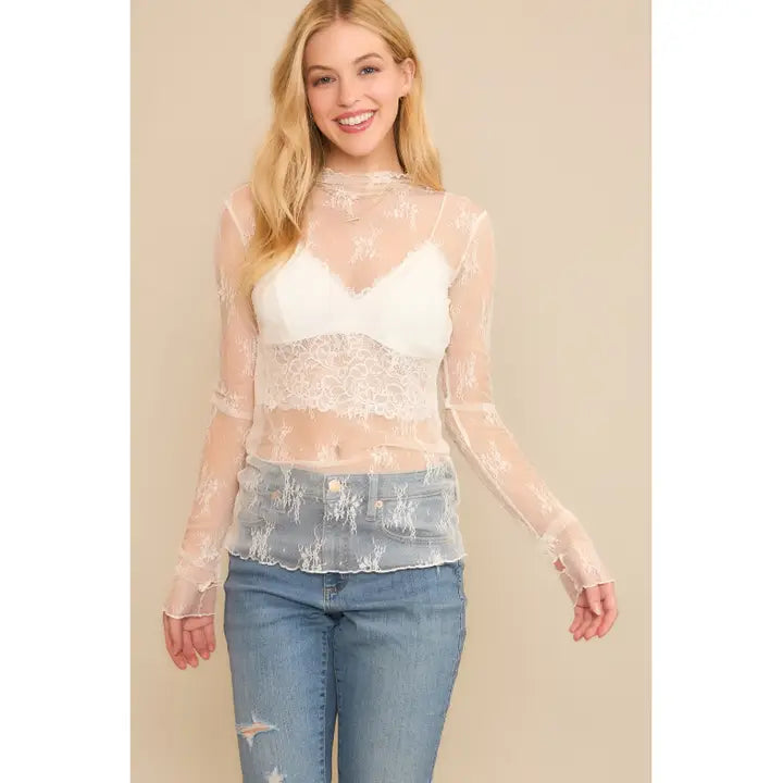 Now And Then Lace Top