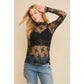 Now and Then Lace Top (black)