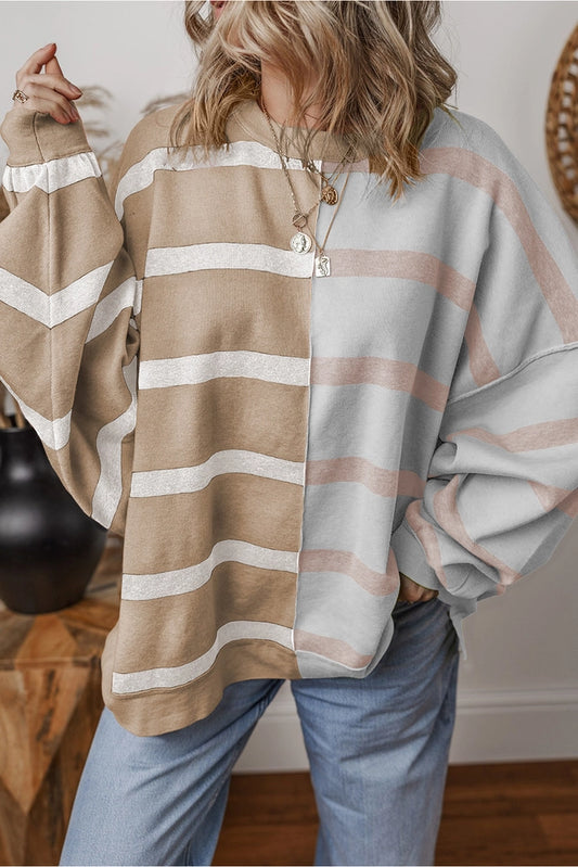 Walking on Clouds Striped Pullover