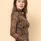 Cheetah Mesh Top