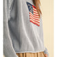 American Flag Knit Sweater (Blue)