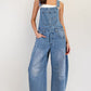 Denim Barrel Overalls
