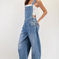 Denim Barrel Overalls