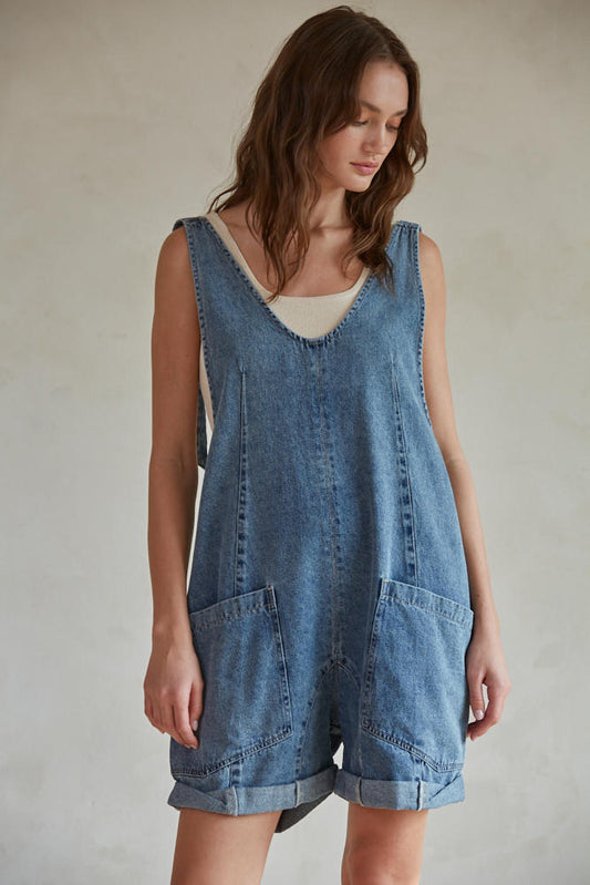 Maxwell Denim Romper