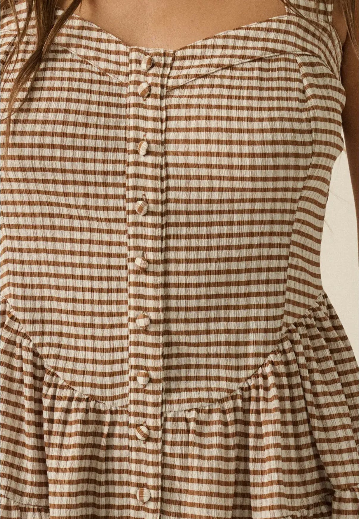 Gingham Fit-and-Flare Romper