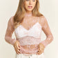 Now And Then Lace Top (pink)