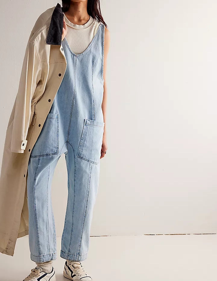 High Roller Denim Jumpsuit