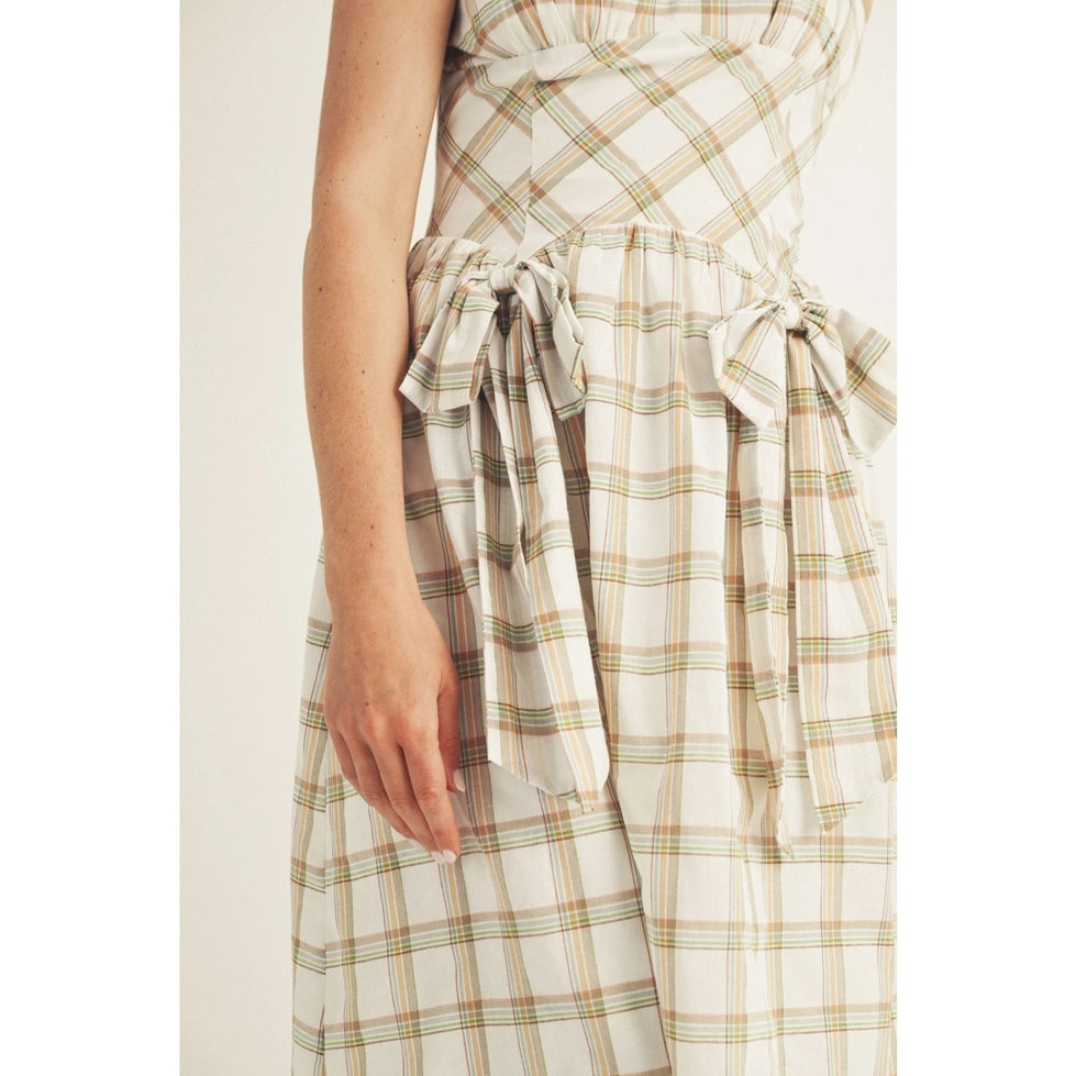 Plaid Sweetheart Midi Dress