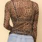 Cheetah Mesh Top