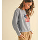 American Flag Knit Sweater (Blue)