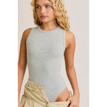 Round Neck Bodysuit (gray)
