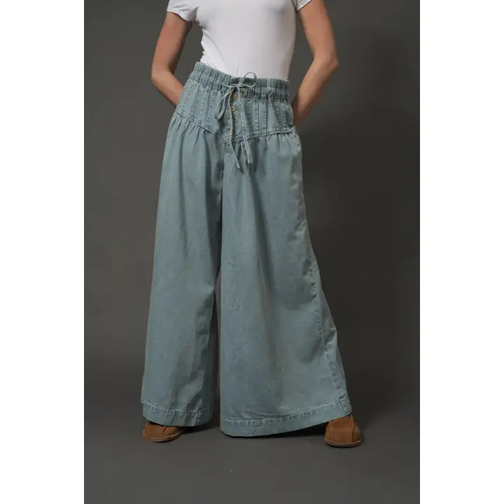 Sick Love Wide Leg Denim Pants