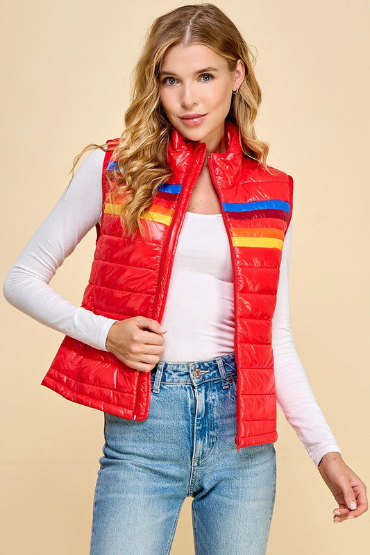 Free Nation Puffer Vest (Red)