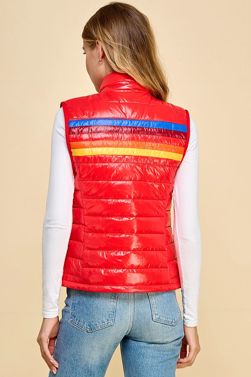 Free Nation Puffer Vest (Red)