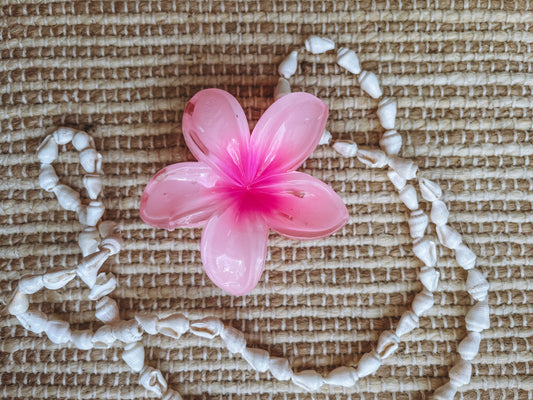 Pink Plumeria Clip